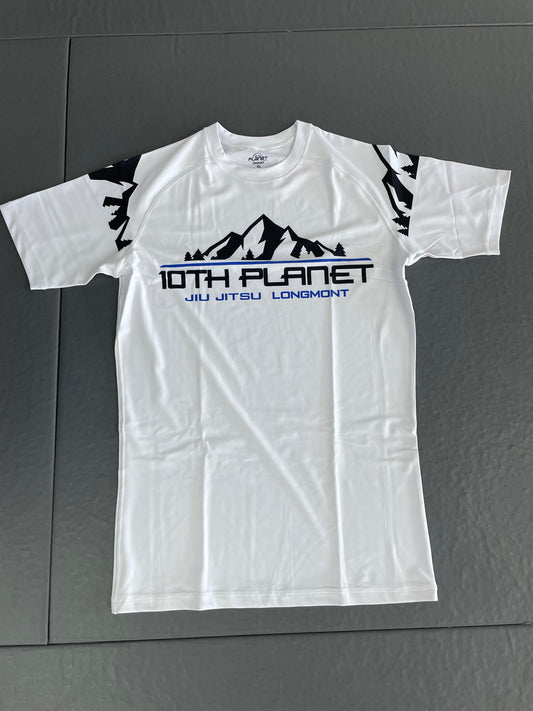 White Shortsleeve Rashguard